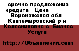 срочно предложение кредита › Цена ­ 50 000 - Воронежская обл., Кантемировский р-н, Колесниковка с. Бизнес » Услуги   